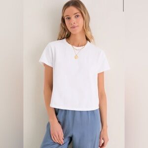 Tuckernuck Parker White Tee Classic Boxy Crewneck Top
